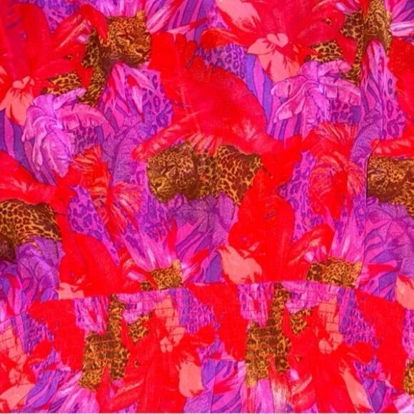 Moda International Womens Floral Animal Print Cover Up Dress Size Medium - Picture 9 of 9